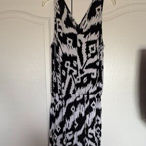 Chico's black and white IKAT jumpsuit - SZ 12 - Chico's SZ 2